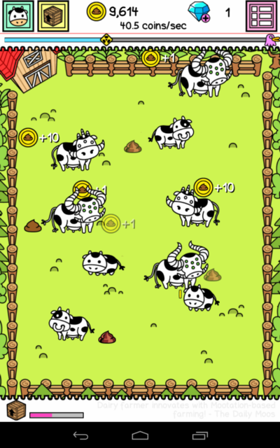 Cow Evolution p en Android-enhet