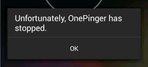 OnePinger has stopped