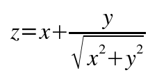 En formel: x = ...