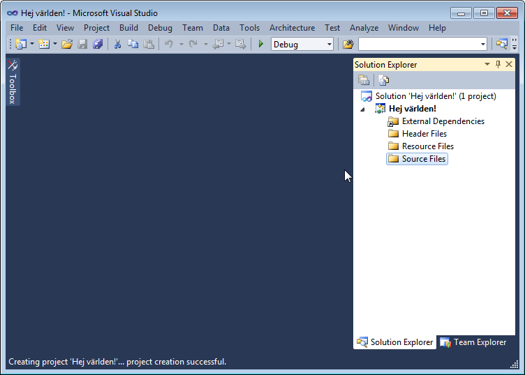 Visual Studio-fnstret