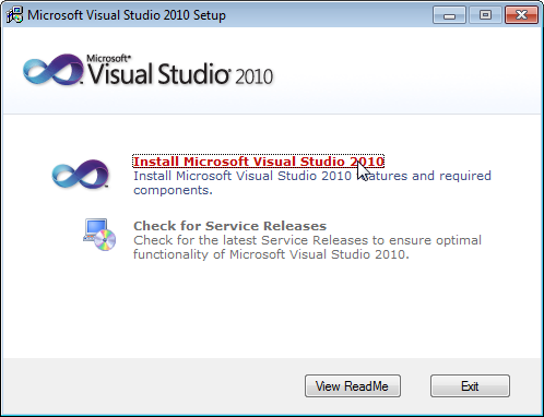 Installationen av Visual Studio