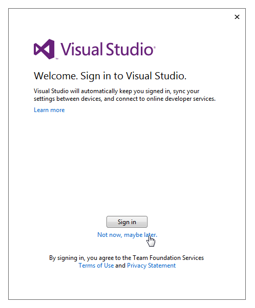 Installationen av Visual Studio