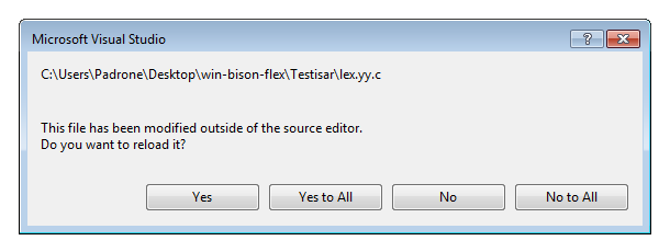 This file has been modified outside of the source editor. Do you want to reload it?