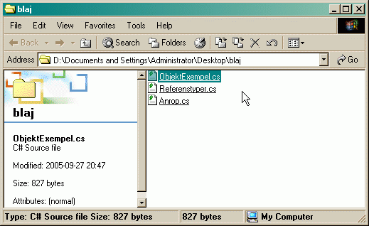 Exempelprogrammet som en fil
