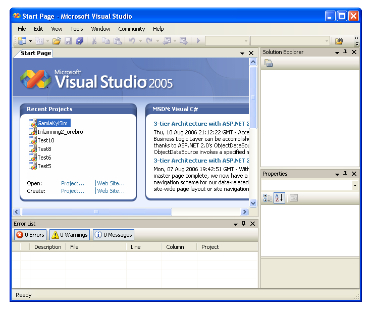 Visual Studio-fnstret